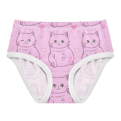 Girls Underwear Toddler 2t Cotton Panties for Girl Aesthetic Kids Briefs Undies Cute Cat Pink