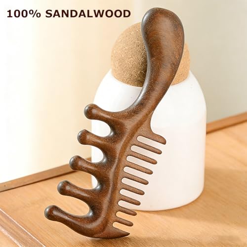 Peine de madera 2 en 1 para masaje y crecimiento capilar miniatura 7