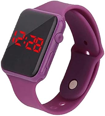 The Watch Company Square LED Multi-Functional Automatic Sports Watch for Mens Kids Watch for Boys, Girls, Women- Watch for Men led Digital Digital Watch - for Men & Women (Purple)