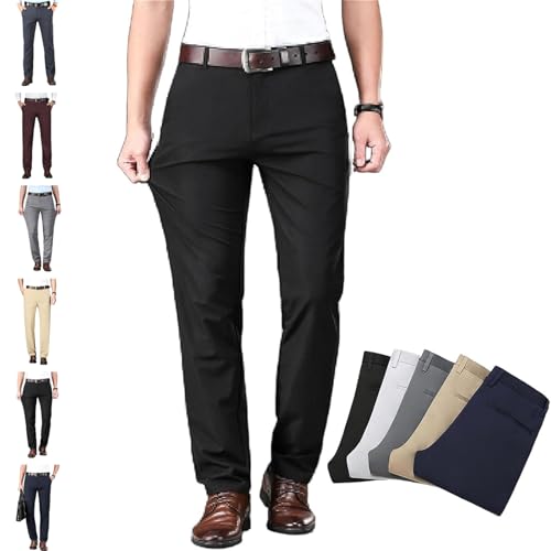 Calormas Mens Dress Pants, Timelessflex - Men's High Stretch Straight Fit Pants, Suit Work Pant