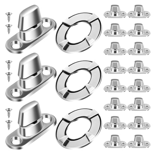 Fixations métalliques bâche et tentes avec bouton tournant œillets et vis de montage