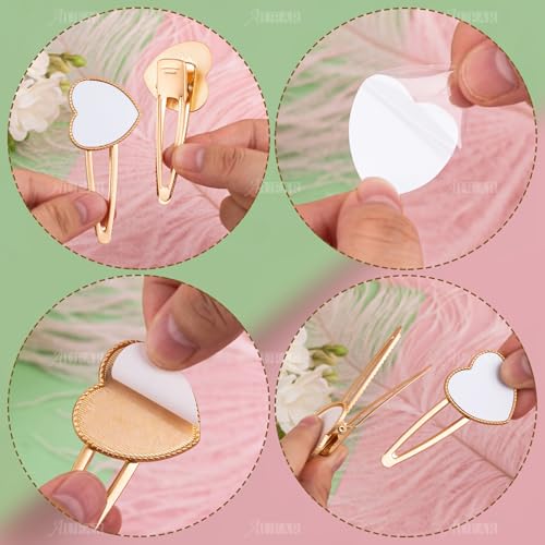 Barrettes sublimation cœur en métal pour imaginer vos propres accessoires de coiffure DIY