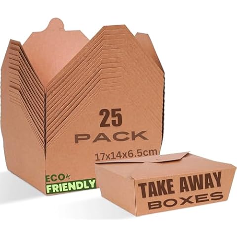 HURUC Eco-Friendly Kraft Takeaway Boxes Cover