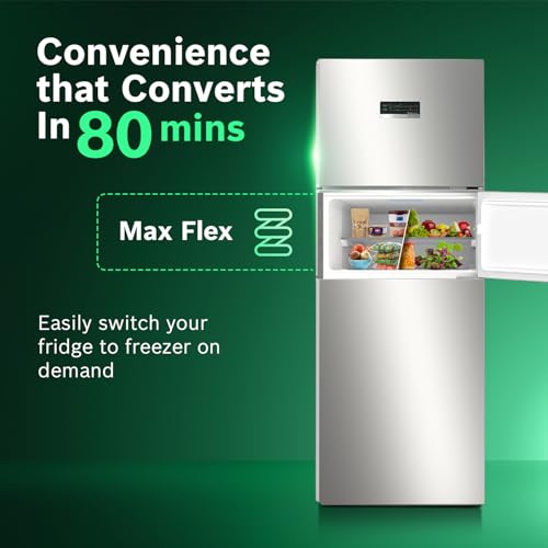 Image of Bosch 302L, 3 Star, MaxFlex Convert Frost Free Triple Door Refrigerator | 8-in-1 Convertible Storage Modes | 57L Extra Convertible Zone | Cool Extend up to 18 hours (CMC33S23VI, 2026 Model,Fine Steel)