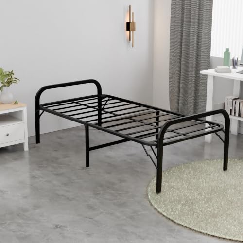 Image of beAAtho Metal Folding Single Bed Without Mattress | Guest Bed | Easily Storable Bed | Space Saving Single Bed | Sturdy Bed Frame (2.5ft x 6ft) (Without Mattress)