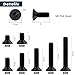 Glvaner M5-0.8 x 8mm Flat Torx Head Machine Screws, Class 10.9 Alloy Steel, Black Oxide Finish, Full Thread, Torx Security Screws, 50 pcs