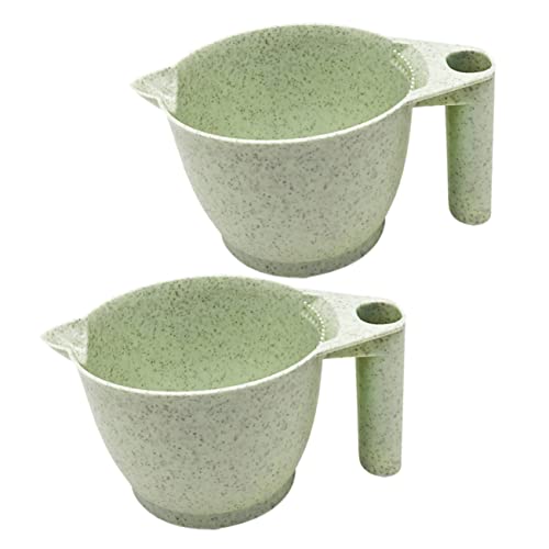 TOVINANNA Hair Mixing Bowls for Hair Salon 2pcs Tint Bowl Set Ergonomic Handle Pp Material Dyeing Accessories