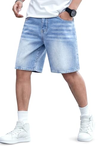 Short en jean pour homme coupe ample style baggy Y2k décontracté