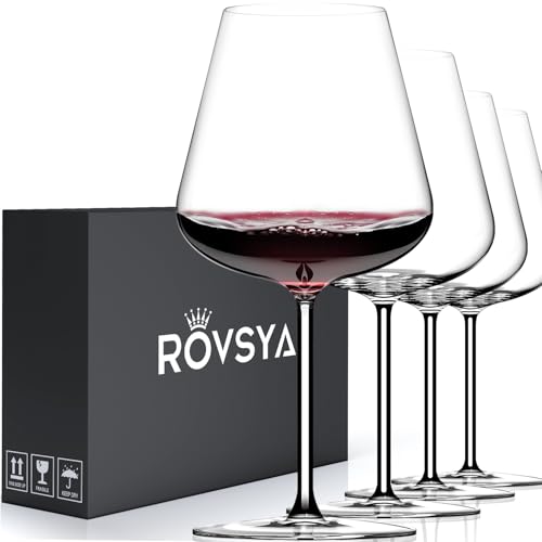 OJA Red Wine Glasses Set of 4, 28 oz Large