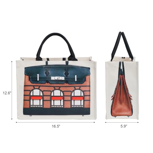 Bolso Tote de Lona de 16oz para Mujer miniatura 3