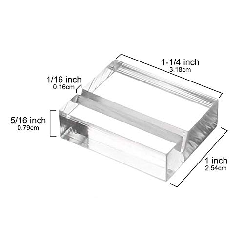 OnFireGuy 24pcs Place Card Holder Display Stands | 1.25" Acrylic Card Holders for Wedding Place Cards Table Numbers Product Labels Slotted Card Stands by OnFireGuy - Image 5