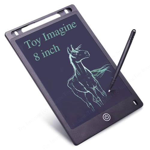 Toy Imagine LCD Writing Tablet for Kids 8.5 Inch | Reusable Slate Pad for Boys & Girls | Drawing, Doodle & Study Tab for Age 2-10 Years | Screen-Free Toys for Learning & Fun Activities