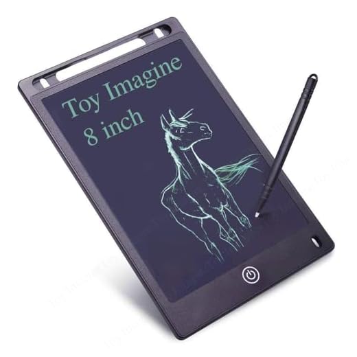 Toy Imagine LCD Writing Tablet for Kids 8.5 Inch | Reusable Slate Pad for Boys & Girls | Drawing, Doodle & Study Tab for Age 2-10 Years | Screen-Free Toys for Learning & Fun Activities