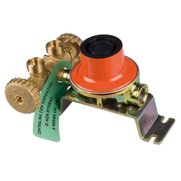 TANIASHOP Mini Centralina GPL 2 Bombole 4Kg/h Regolatore Gas Bassa Pressione 30 mbar con Valvole Sicurezza