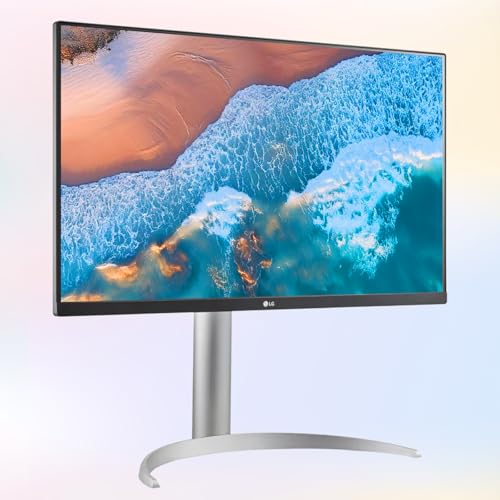 Image of LG 27 inch 4K UHD Monitor, IPS Display, VESA DisplayHDR 400, 95% DCI-P3, Dynamic Action Sync, Black Stabilizere, Height /Tilt /Pivot Stand, for Gaming and Offic, White /Silver