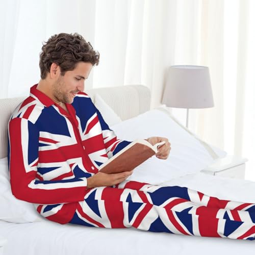 Pyjama doux imprimé Royaume-Uni ensemble de détente aux finitions soignées