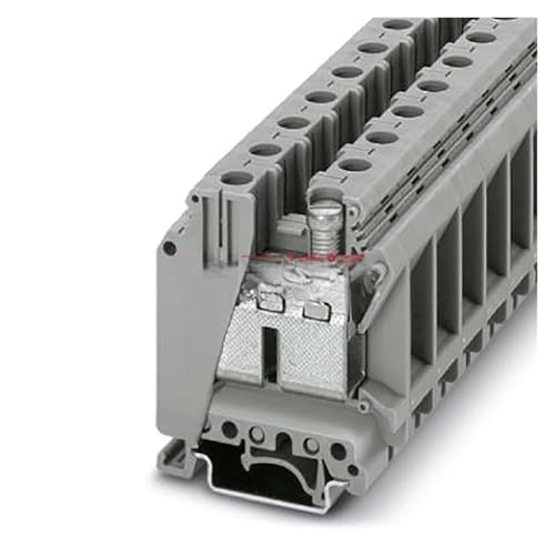 Bornier traversant UK 35 gris connecteur rail DIN bloc jonction vis