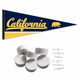 College Flags & Banners Co. Cal Berkeley Golden Bears Pennant Flag and Wall Tack Mount Pads