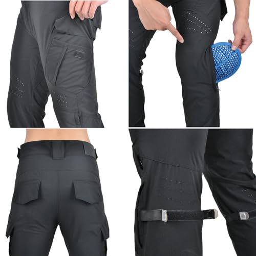 Protections CE hanches et genoux sur ce pantalon de moto en mesh touring - 6
