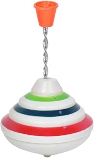 TOYANDONA Flashing Music Gyro Push Down Spinning Top Toy with LED and Music Peg- top Hand Spinning Gyro Toy Birthday Gifts