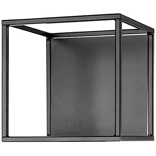 KADAX Blumentopfhalter aus Stahl, moderner Blumenständer für Innen, Außen, Balkon, Terrasse, wetterfester Blumenhalter, Deko, Blumenregal, Pflanzgefäß, Pflanzenkasten, schwarz (quadratisch)