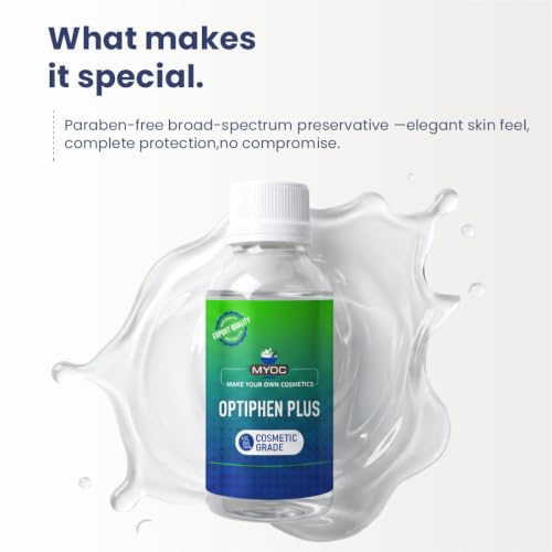 Image of Optiphen Plus Preservative | Natural Preservative for Cosmetics Water Soluble Paraben Free Broad Spectrum Preservative for Lotions Making DIY Products, Serums - 60ml