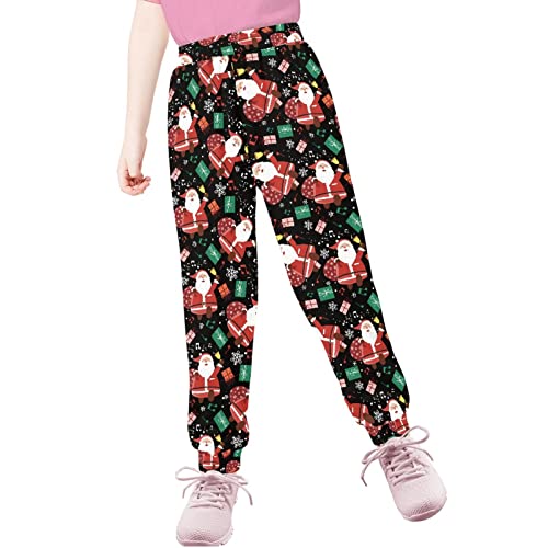 Casual Sport Sweatpants for Girls 4-15 Years Athletic Sport Pants with Pocket
