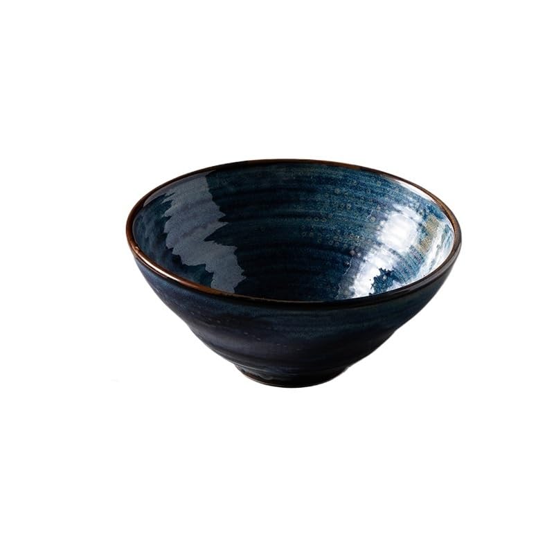 SAMCIOI Tazones para Mezclar Ensaladera Japonesa Creativa, Cuenco de cerámica for el hogar, Cuenco for Fideos Instantáneos, ensaladera portátil Ensaladera Frutero(M)