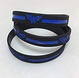 PakedDeals Wonder Woman Thin Blue Line Wrist Band Silicone (3)