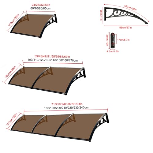 Toldo Autolimpiante de Policarbonato con Protección UV para Puertas 4