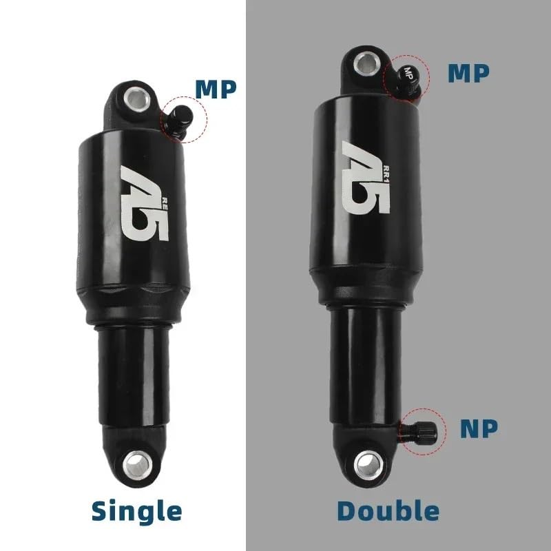 Amortiguador Trasero Bici MontañA Amortiguador trasero Dual Solo Air 125 150 165 190 mm RE RR1 de presión doble cámara aire for Mtb(RR1 Double Air 190mm)