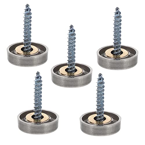 SOLUSTRE 5 Pack Self-Tapping Advertising Nail Decorative Screws for Boards Mirror Acrylic 20pcs Stainless Steel