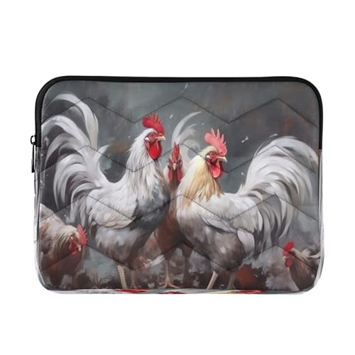 Funda para portátil Roosters Painting 13-14 pulgadas impermeable miniatura 1