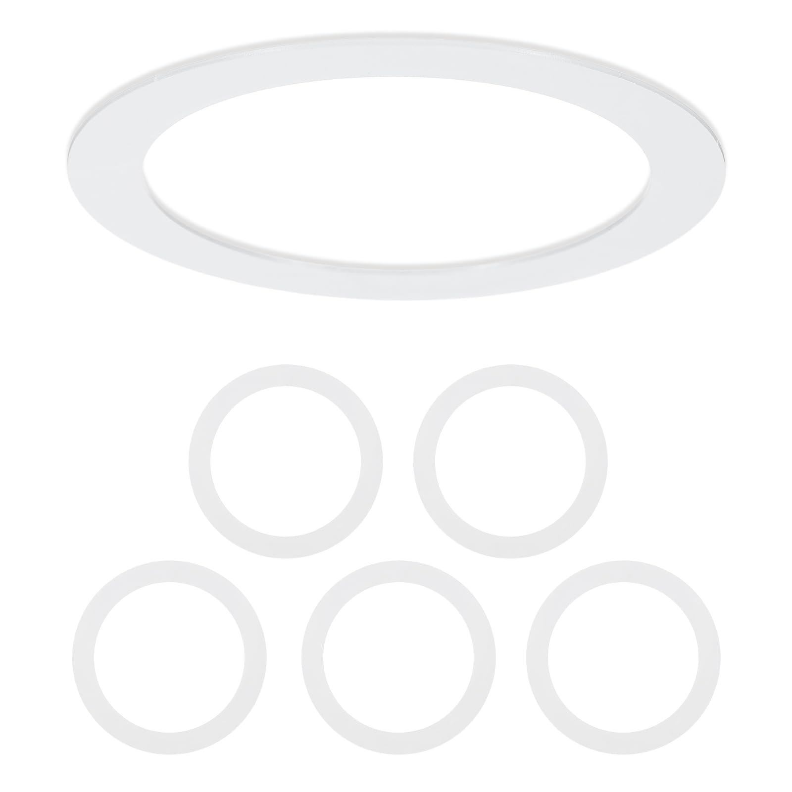 VIAPUICE Recessed Light Trim Ring 4.1" OD 3.2" ID Light Goof 6Pcs White