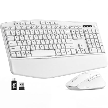 Luhaso White Wireless Keyboard and Mouse Combo Luhaso White Wireless Keyboard and Mouse Combo