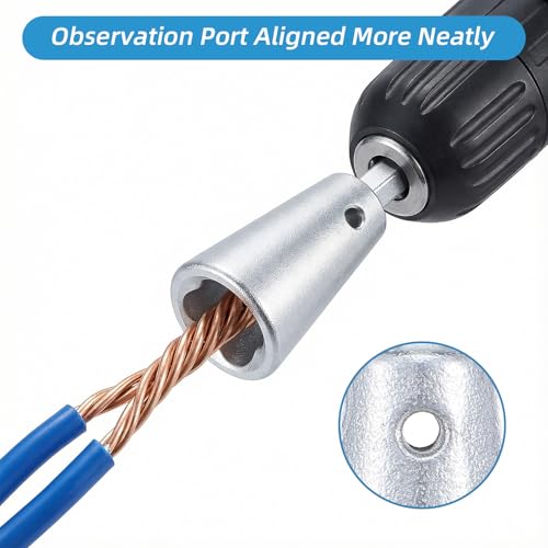 Herramienta torcedora de alambre manual para taladro con conectores de cables rápidos 4 piezas 7
