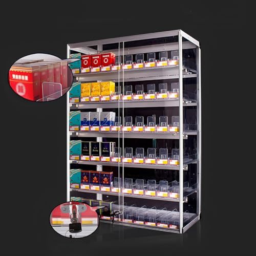Estante de exhibición para tienda y estante para cigarrillos montado en la pared transparente