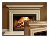 Wellington Thin Cast Stone Adustable Fireplace Mantel Kit - Surround, Shelf, Hearth
