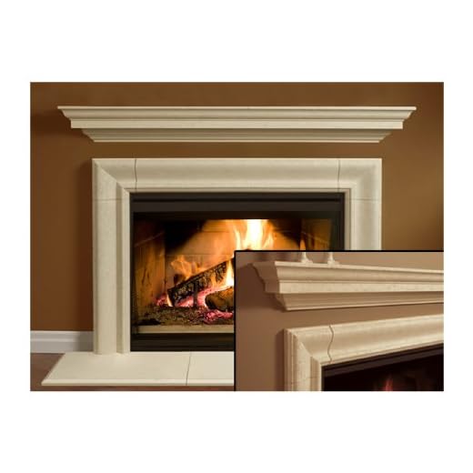 29+ Stunning Wood Stove Fireplace Surround Ideas to Warm Up Your Home 3 Cast Stone Mantel America Cream Fireplace Mantel Kit Classic Freestanding Rectangular 40 Pound 42"W x 36"T Non Combustible Easy Care Made In USA