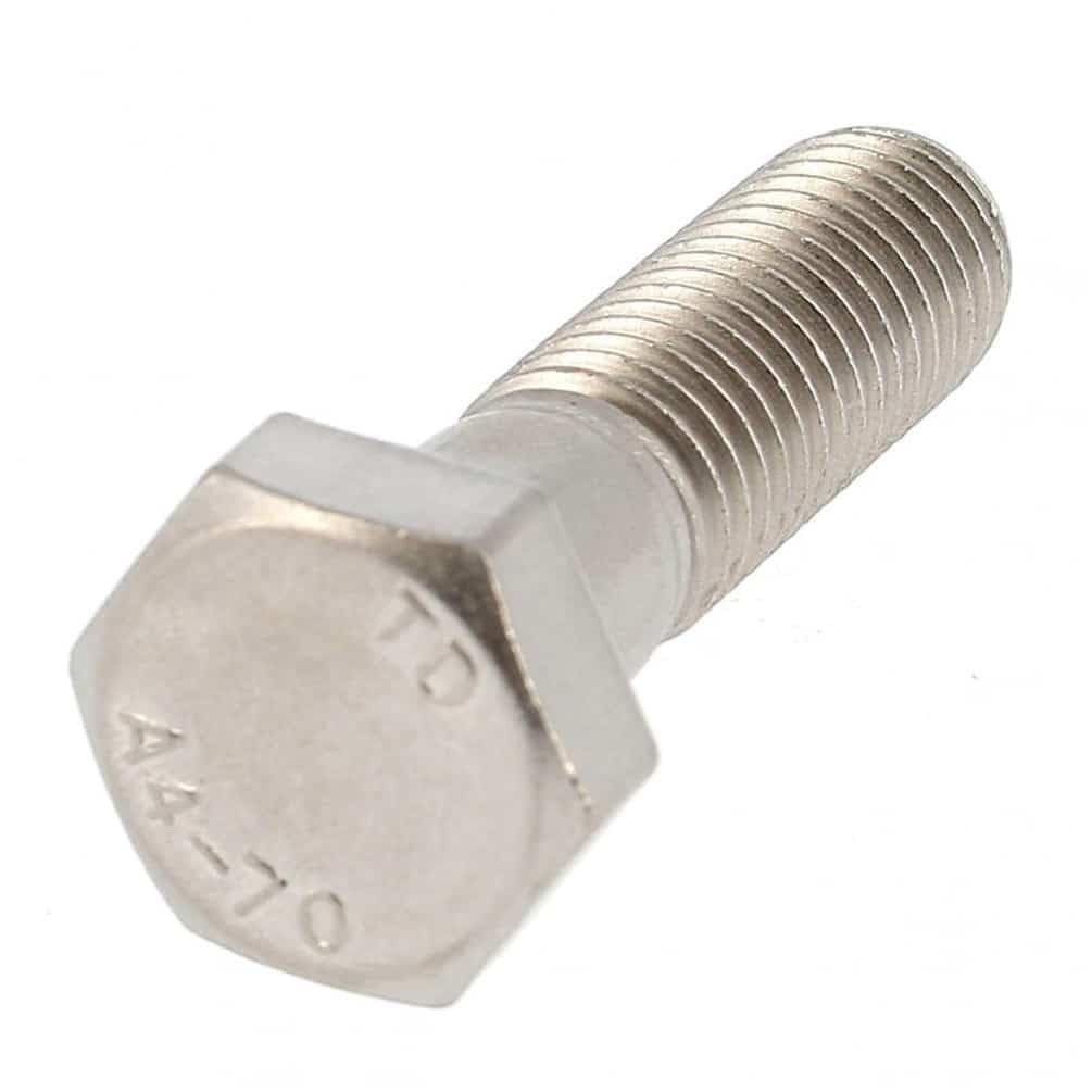 D-Work - Lote de 50 tornillos para metales, cabeza hexagonal, rosca parcial 10 x 110 mm, DIN 931, acero inoxidable, A4