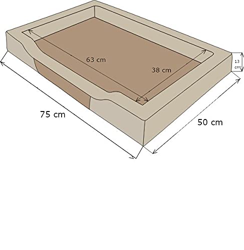 PillowPrim Hundebett Hundeschlafplatz Hundesofa Hundekissen Ruheplatz Hundematratze Hundehütte Hundeplatz Hundekorb Liegekissen 75x50 cm
