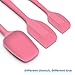 Silicone Spatula 3-piece Set, Ergonomic Handle High Heat-Resistant Spatulas, Non-stick Rubber Spatulas with Stainless Steel Core, Pink