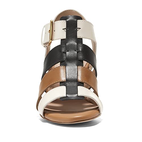 Cole Haan Women's Josie Fisherman Sandal 65Mm, Black/Ivory/Pecan Leather, 6 #TOP30