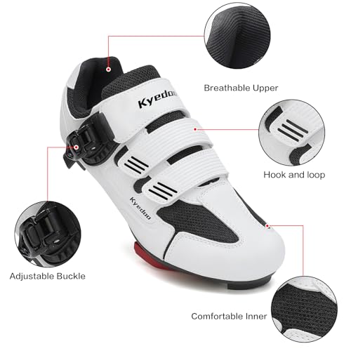 Image of Unisex Cycling Shoes Compatible with Peloton Bike Shoes Indoor Clip in Peleton Road Bike Riding Racing Biking Shoes with Delta Cleats for Mens Womens Indoor Outdoor Bike Pedal