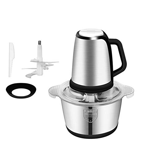 Fleischwolf,Küchenmaschine 250w / 2L,2-stufig Einstellbar Mit 4 Scharfen Klingen Und Edelstahlschüssel,Geeignet Für Fleisch,Gemüse,Obst,Zwiebeln