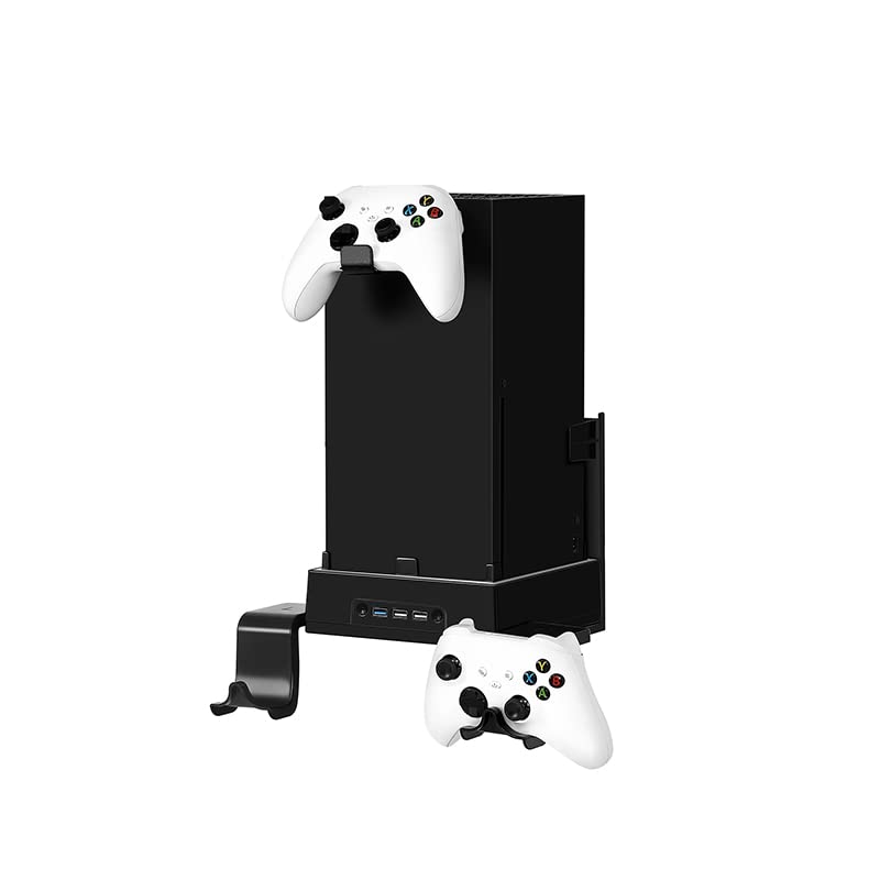 Soporte de Pared para Xbox Serie X, Soporte de Pared para Mando y Auriculares Soporte de Pared para Colgar en Pared Móntalo Cerca o Detrás de la TV