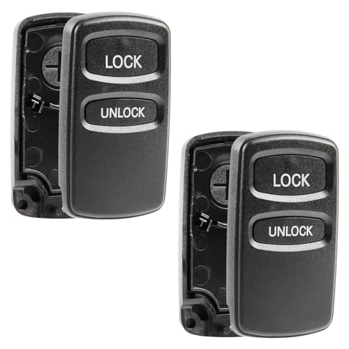 Key Fob Keyless Entry Remote Shell Case & Pad fits Mitsubishi 2002-2006 Eclipse / 2002-2007 Lancer / 2000-2004 Montero Sport / 2003-2006 Outlander, Set of 2
