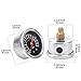 ZHSYMX 0-15 PSI Fuel Pressure Gauge, 1.5