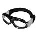 Kids Sports Goggles Outdoor Eye Protection Impact-resistant Glasses Eyewear with Adjustable Strap Removable Headband for Children Basketball Golf Rugby Soccer (Black)