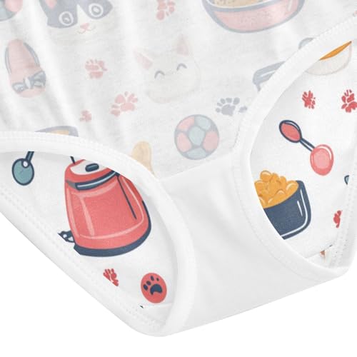 ZZKKO Cartoon Pet Food Girls Underwear Toddler Panties for Girls Comfort Brief Size 8Y4